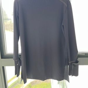ZARA navy high neck top